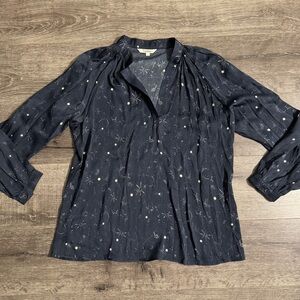 Tucker Silk Pattern Blouse